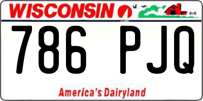 WI license plate 786PJQ