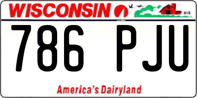 WI license plate 786PJU