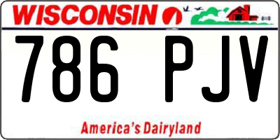 WI license plate 786PJV