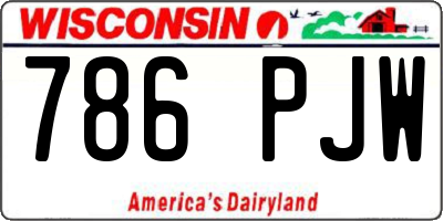 WI license plate 786PJW