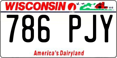 WI license plate 786PJY