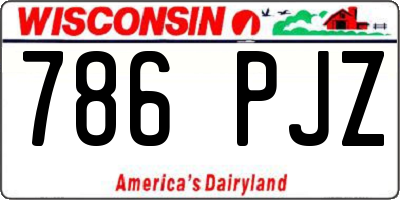 WI license plate 786PJZ