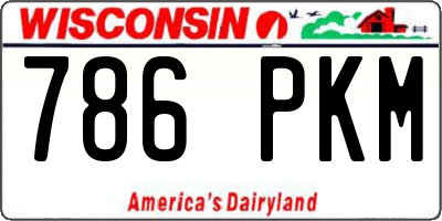 WI license plate 786PKM