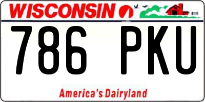 WI license plate 786PKU
