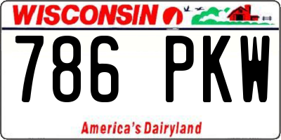 WI license plate 786PKW