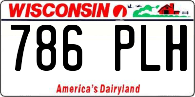 WI license plate 786PLH