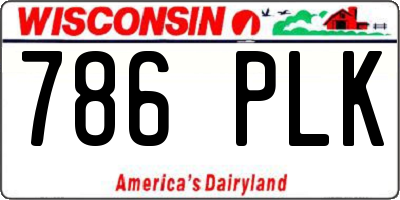 WI license plate 786PLK