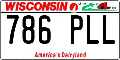 WI license plate 786PLL