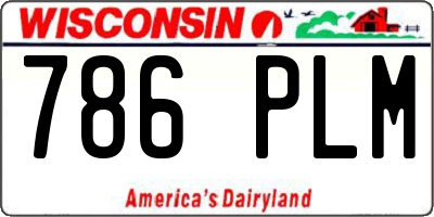 WI license plate 786PLM