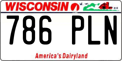 WI license plate 786PLN