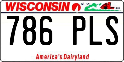 WI license plate 786PLS