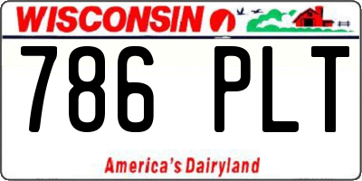 WI license plate 786PLT