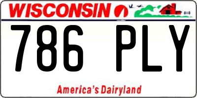 WI license plate 786PLY