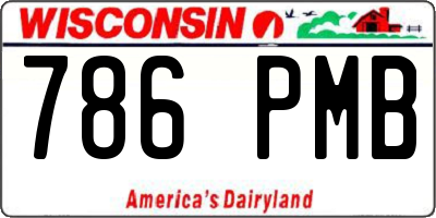 WI license plate 786PMB