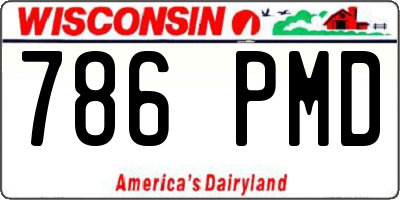 WI license plate 786PMD