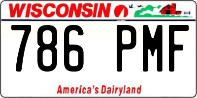 WI license plate 786PMF