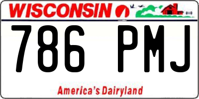 WI license plate 786PMJ