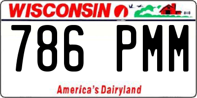 WI license plate 786PMM