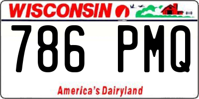WI license plate 786PMQ