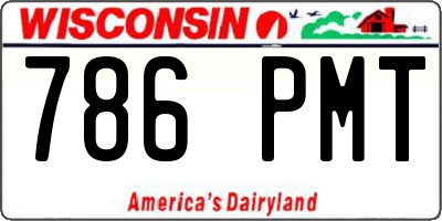 WI license plate 786PMT