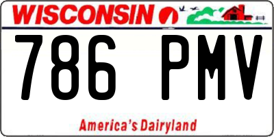 WI license plate 786PMV