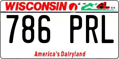 WI license plate 786PRL