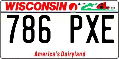 WI license plate 786PXE