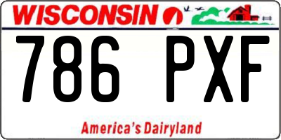WI license plate 786PXF