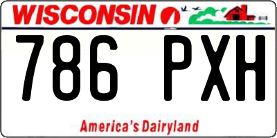 WI license plate 786PXH