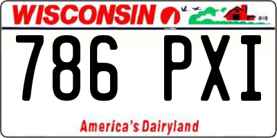 WI license plate 786PXI