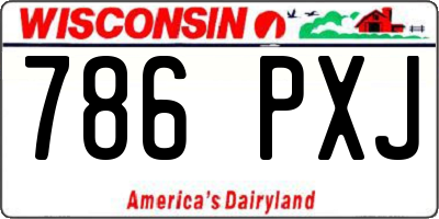 WI license plate 786PXJ