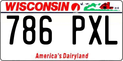 WI license plate 786PXL