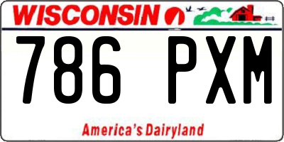 WI license plate 786PXM