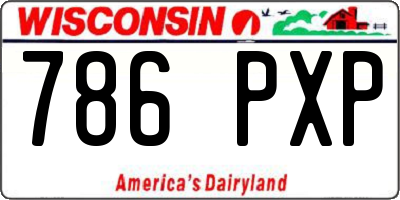 WI license plate 786PXP