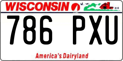 WI license plate 786PXU