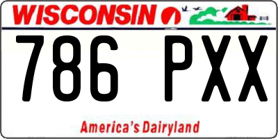 WI license plate 786PXX