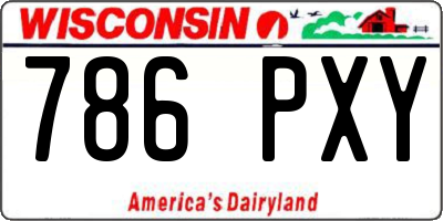 WI license plate 786PXY
