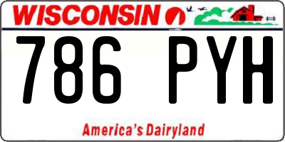 WI license plate 786PYH