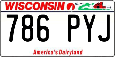 WI license plate 786PYJ