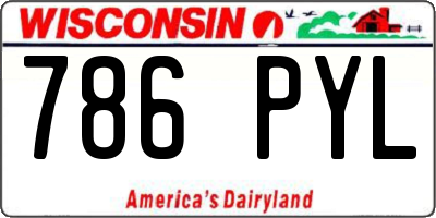 WI license plate 786PYL