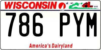 WI license plate 786PYM