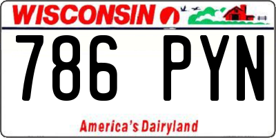 WI license plate 786PYN