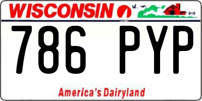 WI license plate 786PYP