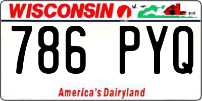 WI license plate 786PYQ
