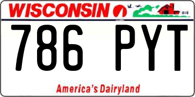 WI license plate 786PYT