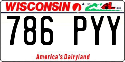 WI license plate 786PYY
