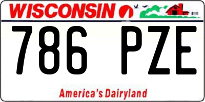 WI license plate 786PZE