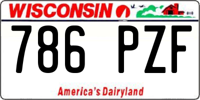 WI license plate 786PZF