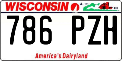 WI license plate 786PZH