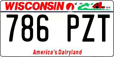 WI license plate 786PZT